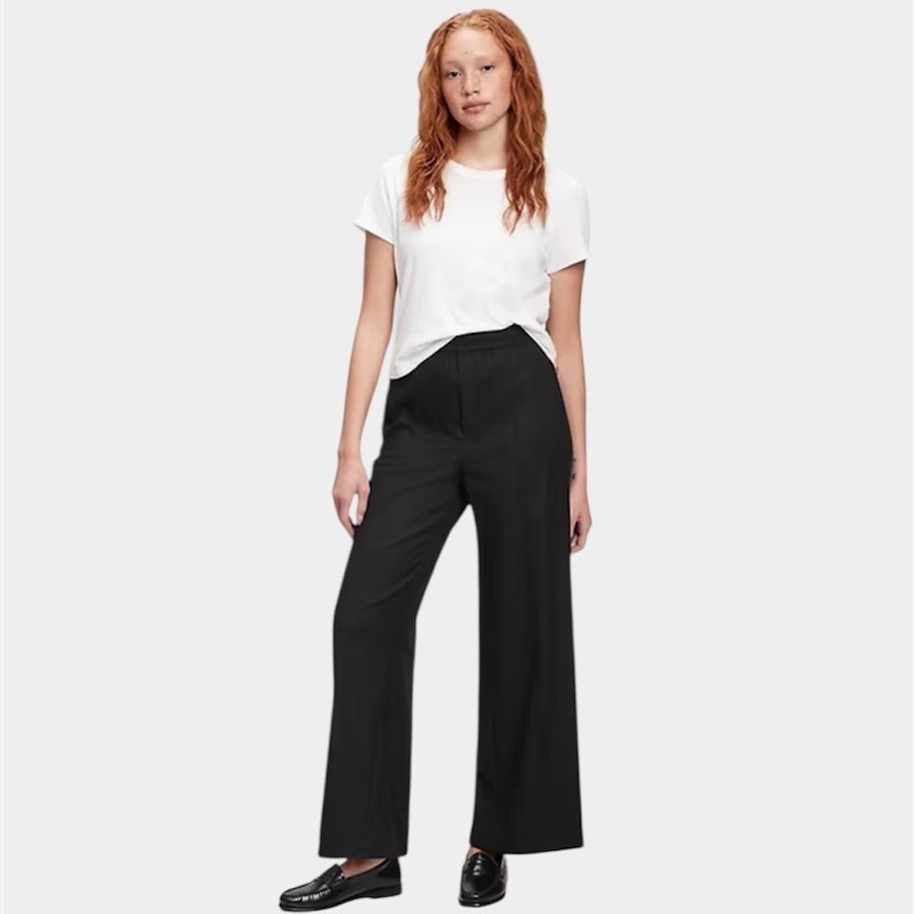 GAP High-Rise Pleated Wide-Leg Pants NWT Size Small